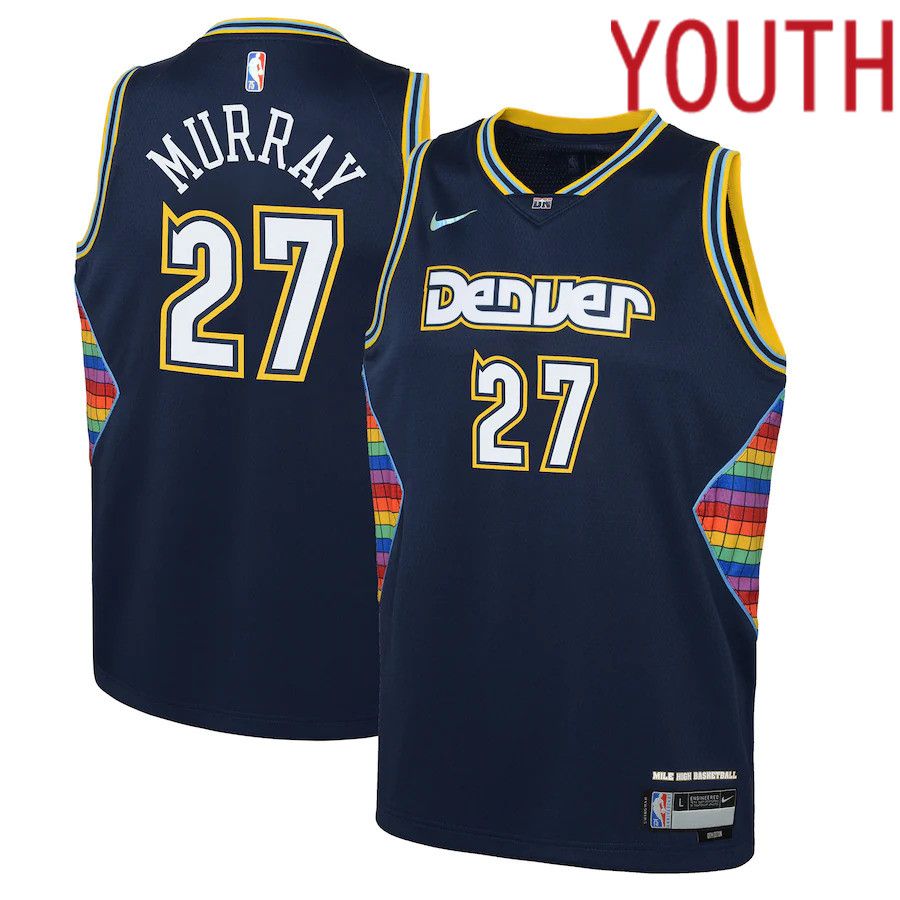 Youth Denver Nuggets #27 Jamal Murray Nike Navy City Edition Swingman NBA Jersey->youth nba jersey->Youth Jersey